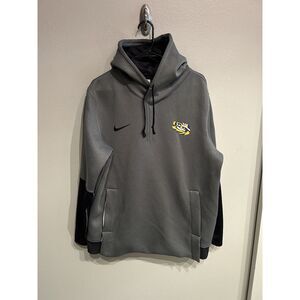 LSU Tigers Mens Large Gray Tech Fleece Hoodie Pullover